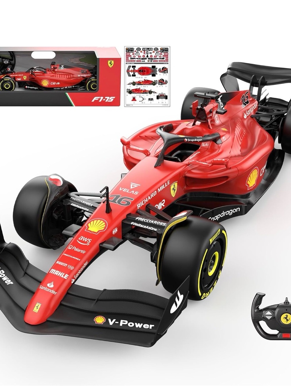 Ferrari Red F1-75 Replica Remote Control Race Car
